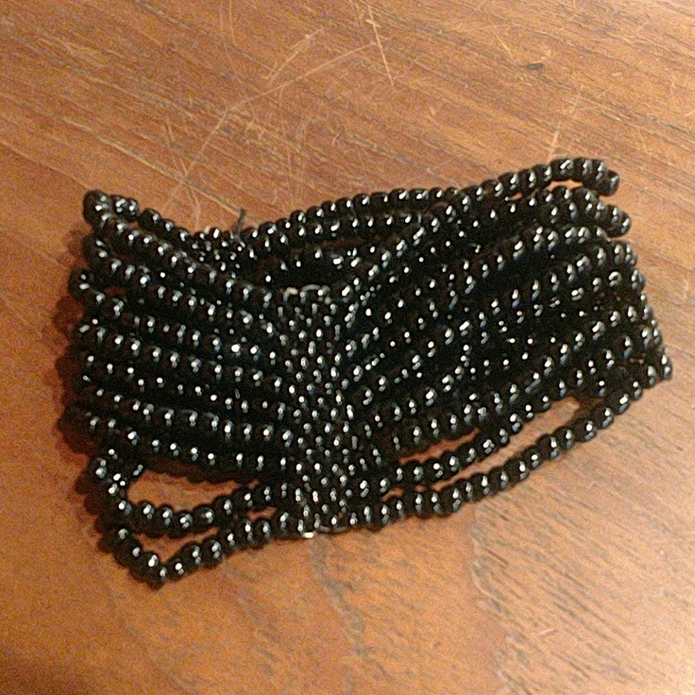 Glass bead cuff bracelet